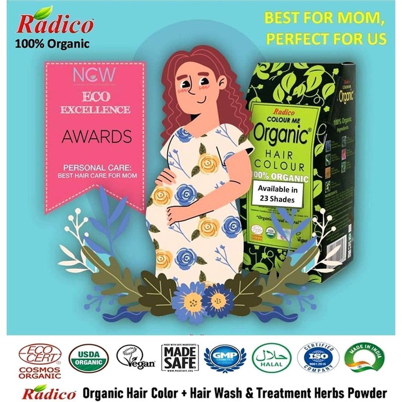 Radico Color Me Organic 100% Natural Herbs Long Lasting Brown