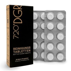 720¬∞DGREE Reinigungstabletten f√ºr Trinkflaschen - 20 Tabs - Einfach Hygienische Anwendung - Entfernt Ger√ºche, Ablagerungen & reinigt all Deine Flaschen - Ideal f√ºr Kunststoff, Glas, Edelstahl, Alu