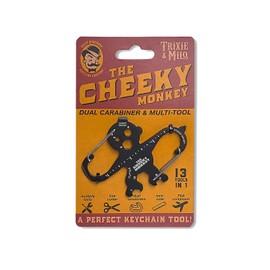 Trixie & Milo Cheeky Monkey Multitool - Keychain Bottle Opener for Men, Travel Gifts, Keychain Screwdriver, Pocket Screwdriver, Unique Gifts for Men, Cool Gadgets for Men, Cheeky Monkey Multitool, Small