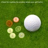 PATIKIL 50pcs Golf Ball Markers 24mm Round Clear Flat Position