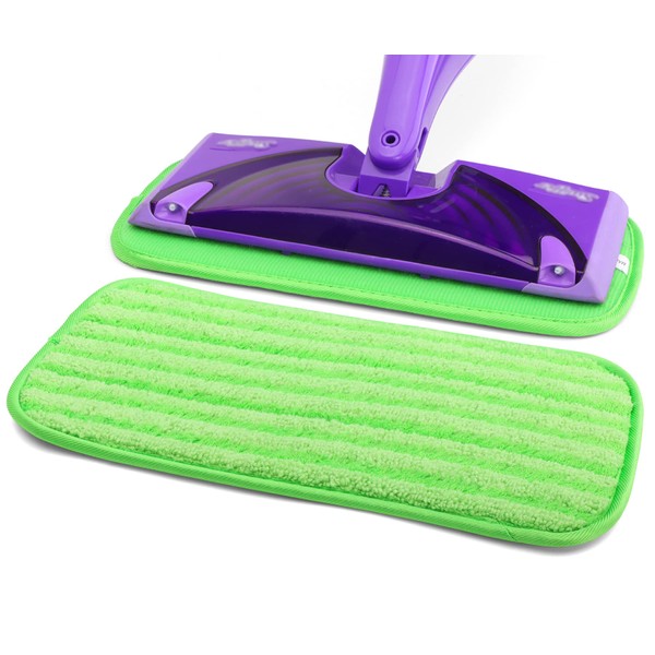 Reusable Mop Pads Refill - Washable Heavy Duty Microfiber Replacement Mopping Cloths - Compatible with Swiffer Wet Jet