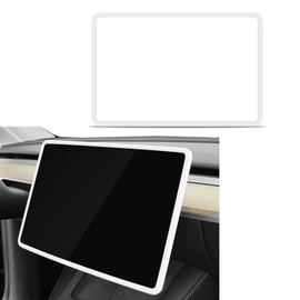 CHRYMUM Screen Frame Protector for Model Y Model 3, Car Screen Protector, Screen Protector Trim Frame, Silicone Center Console Screen Frame Protector Interior Accessories Fit Car Touchscreen