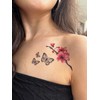 HB744X Cp03 Temporary Japanese Cherry Blossom Tattoo Butterfly Tattoo Fake