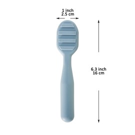 Youngever 5 Pack Silicone Baby Learning Spoons, Self Feeding Spoon, Unbreakable Silicone Learning Spoons for Kids Aged 6+ Months