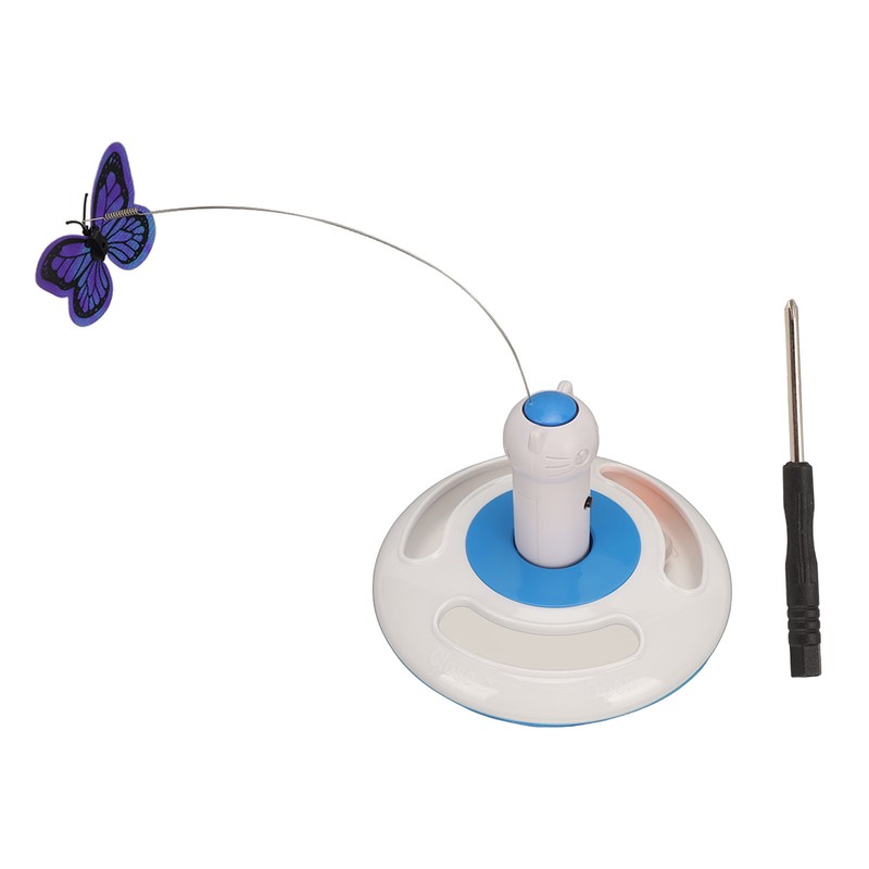 Automatic Electric Rotating Butterfly Toy Funny Cat Teaser Toys with