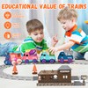 Electric Train Set for Toddlers, Magnetic Train Toys with Light