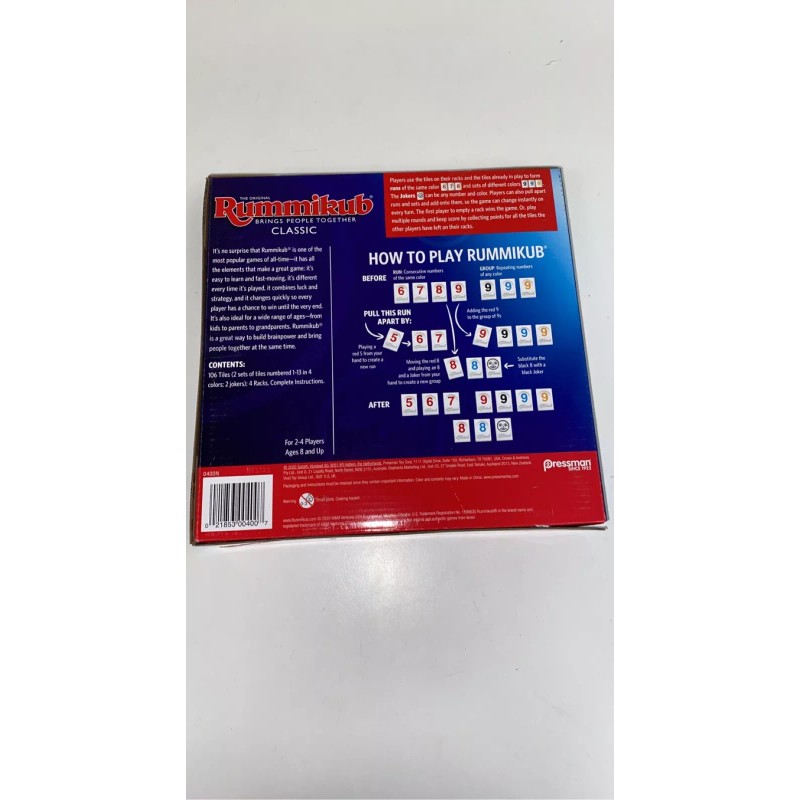 Pressman The Original Rummy Tile Game Rummikub 106 Tiles Cubes