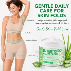 Intertrigo Relief Cream, Skin Fold Care & Anti Chafing, 120g