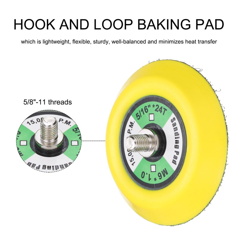 Sourcingmap 3 Inch Hook and Loop Backing Sanding Pads with