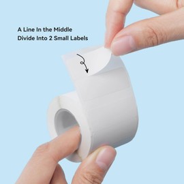 NIIMBOT Label Roll for B1/B21/B3S Label Maker, 1.57'' x 0.6''x2 (40x15mmx2) Waterproof, Oil-Proof and Tear-Proof Sticker Labels for Jar/Spice/File (Transparent)-2Rolls