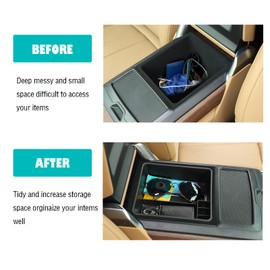 Heutamo Center Console Armrest Organizer Tray Compatible with Land Rover Range Rover Sport/VogueAccessories 2023 2024, Armrest Storage Box Tray (Armrest Storage Box Without Refrigerator)