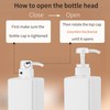 Pump Bottle Dispenser 22oz/650ml Jansburg 2Pack Refillable Square Plastic Lotion
