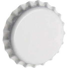 North Mountain Supply Beer Bottle Crown Caps - White - Oxygen Barrier - 250 Count