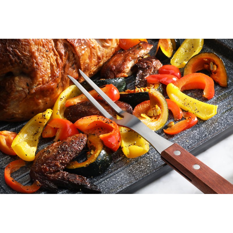 New Star Foodservice | Commercial Grade BBQ Fork, Wood Handle