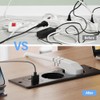 KBIBCK Einbausteckdose mit USB und Type-C, 4-in-1 Tischsteckdose, 2-Fach Einbau