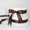 Rilisili Rilisili Brown Satin Ribbon 1-1/2 Inch 50 Yards Double
