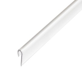 Outwater Plastic J Channel Fits Material 1/8 Inch Thick Clear Polyester Cap Moulding 36 Inch Length (Pack of 4)