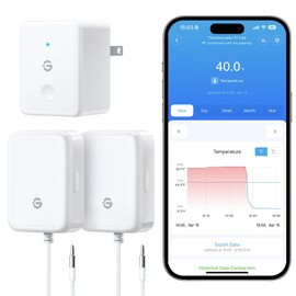 GoveeLife WiFi Refrigerator Thermometer with Alarm, Wireless Digital Freezer Temperature Gauge with App Control, 2 Years Free Data Export, for Home Kitchen Fridge Hot Tub 2 Pack