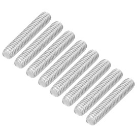 sourcing map 16Pcs Fully Threaded Rod, M4 x 20mm 304 Stainless Steel Right Hand Thread Bar Studs M4-0.7 Thread Pitch for Furniture Machinery Assembly
