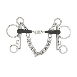 Shires Equikind Plus Pelham Peanut Link Bit 5 1/2 inch Silver Black