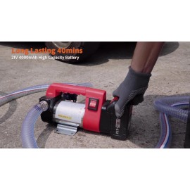 ‎TaskStar Fuel Transfer Pump Battery Powered 4000mah 21V Cordless Diesel Transfer Pump Kit