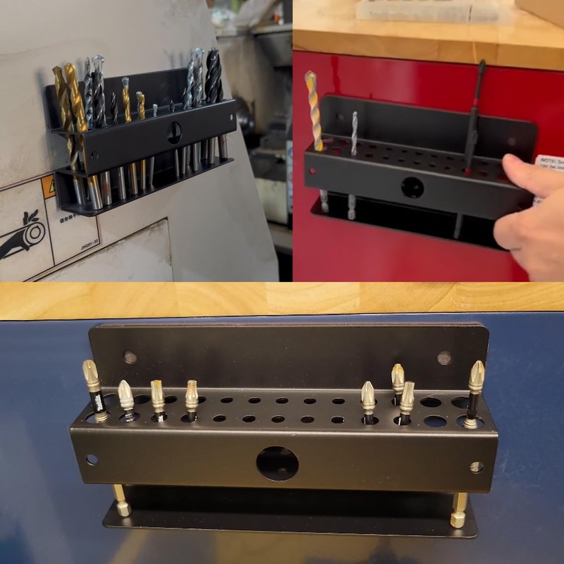 MUTUACTOR Magnetic Drill Bit Organizer,No Drilling Magnet Impact Drill Bit