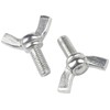 10 Pcs M8 Carbon Steel Zinc Plating Wing Butterfly Screws