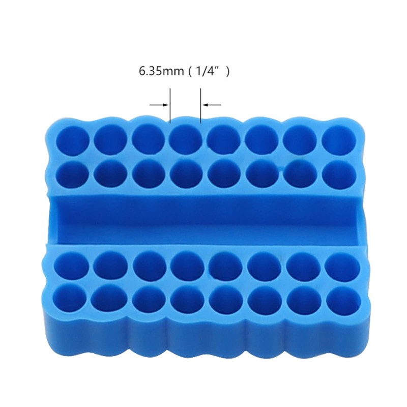 2 Pieces/Set 32 Holes Hex Shank Screwdriver Bits Holder Plastic