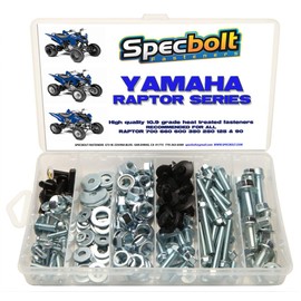 150pc Specbolt Bolt Kit, Fits: Yamaha Raptor 600 660 700 for Maintenance & Some Restoration Projects ATV Quad Also Fits 80 90 125 250 350