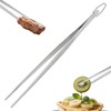 12-Inch Multipurpose Tweezer Food Tongs Stainless Steel Steak Clip BBQ