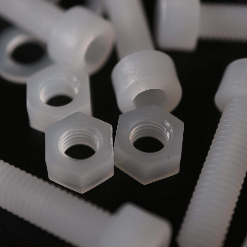 10x PVDF socket head, hex head, plastic machine screws, M5