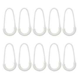 Honbay 10PCS Heavy Duty U Shape Nylon Zipper Pulls Tags Extension Replacement for Backpacks, Luggage, Clothes (White)