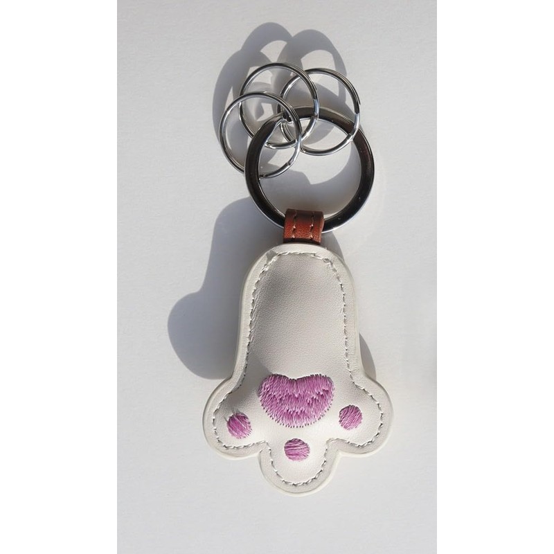 Noah Family UV Color Cat Hand Key Ring (Cow Leather)