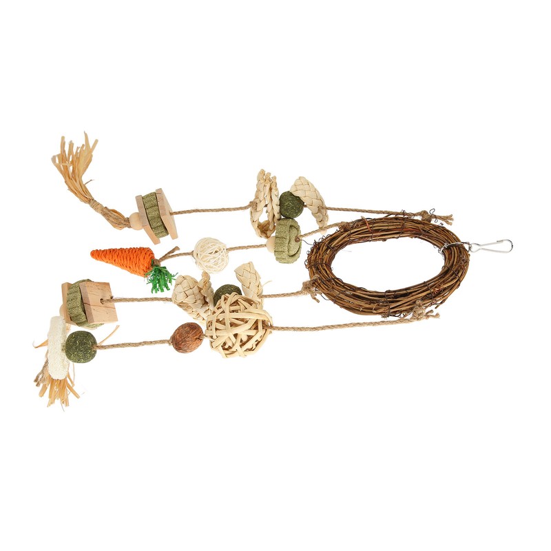 Rabbits Cage Hanging Chew Toys Safe Teeth Grinding Healthy Bunny