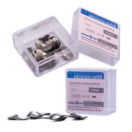 SNAWOP Dental Matrix Bands 50μm Tooth Interproximal Sectional Contoured Metal Matrices Refill 100PCS Soft Matrix System (Large)