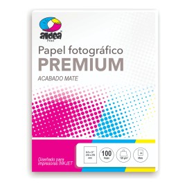 Papel Fotográfico Mate Calidad Premium Carta 128gr 100 Hojas Color Blanco