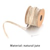 4 Rolls Jute Hessian Ribbon, Natural Burlap Ribbon Bundle, Jute