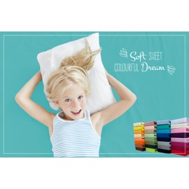 Fitted Sheet 100% Cotton Jersey - 80/200 - 80 x 200 cm, Emerald Blue, 80 x 160 cm