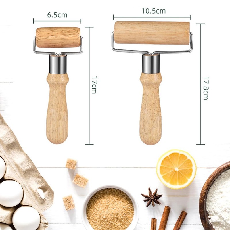 RoxNvm Rolling pin, 2 pieces dough roller, small and medium