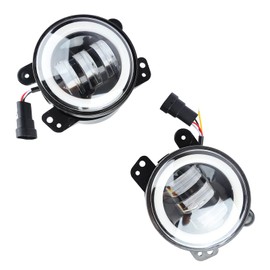 Aqxreight 2 Uds Faros Antiniebla de Parachoques Impermeable 4 Pulgadas LED de Alto Brillo Lámparas de Conducción Antiniebla