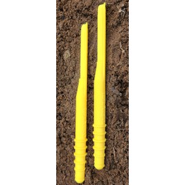 Dibby Seed Sowing Garden Tool Dibber Planter Transplanter – Sow Seeds at The Right Depth – Easily Transplant Delicate Seedlings (Dibby XL) Yellow (2 Pack)