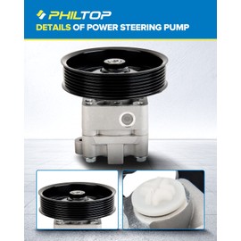 PHILTOP 21-5485 Power Steering Pump OE Fit For Altima 2007-2012, Maxima 2009-2014, Murano 2009-2014, Power Assist Pump 491101AA0A, 491109N00A, 49110JA100, 49110ZX02A, 49110ZX70A