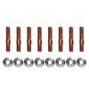 8 Pcs M8 1.25 Threaded Turbo Studs Kit 8mm Metal