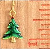 Festive Gold and Green christmas Earrings Christmas Holidays. Jewelry Earrings