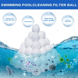 Filter Balls Pool 700 g, Media Filter Balls for Swimming Pool, Filter Balls Can Replace 25 kg Filter Sand, Filter Ball for Swimming Pools for Sand Filter System Swimming Pool, Pool Cleaning