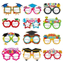 Konsait Kindergarten Graduation Glasses - 36 Pack Preschool Kindergarten Graduation Paper Glasse, Party Favors, Photo Props, Kids Grad Gifts & Accessories