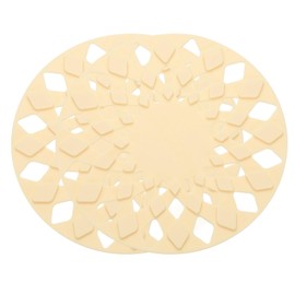 uxcell Set of 2 Silicone Trivet Mats, 6.7" Round Trivets for Hot Pots and Pans Multi-Purpose Heat Resistant Non-Slip Trivet Holders Pads for Kitchen Countertops Outdoor Table, Beige