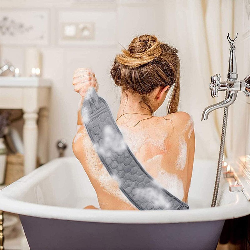 Yuka Washing, Rubber Back Scrub, Mud Gloves, Avalanched, Double-sided Use,