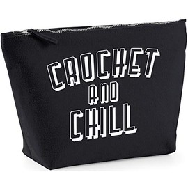 Hippowarehouse Crochet and chill printed make up cosmetic wash bag 18x19x9cm