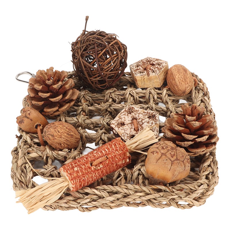 Bird Climbing Net Rattan Ball Pine Cone Corn Cob Nuts